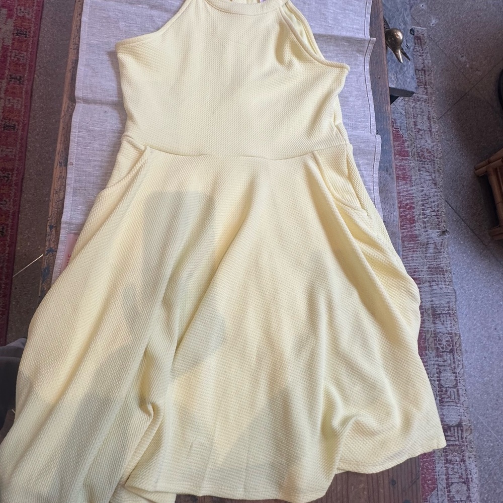 Justice Yellow Halter A-Line Dress